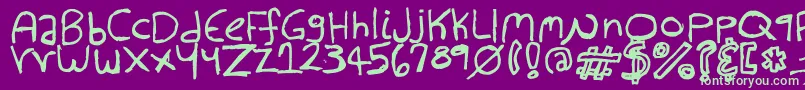 HollowHills Font – Green Fonts on Purple Background