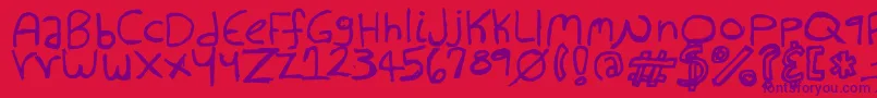 HollowHills Font – Purple Fonts on Red Background