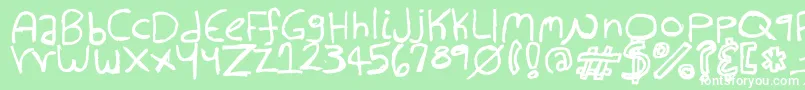 Шрифт HollowHills – белые шрифты на зелёном фоне