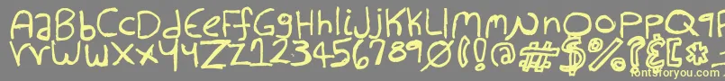 HollowHills Font – Yellow Fonts on Gray Background