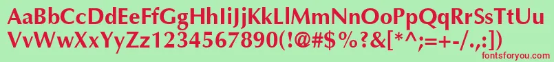 AgoptimacyrBoldBold Font – Red Fonts on Green Background