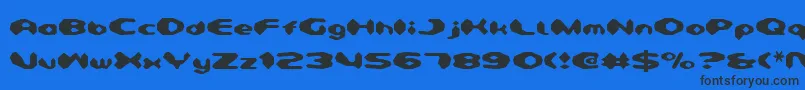 Шрифт Detonv2 – чёрные шрифты на синем фоне