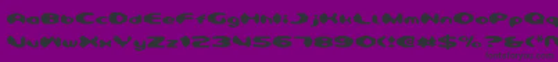 Czcionka Detonv2 – czarne czcionki na fioletowym tle