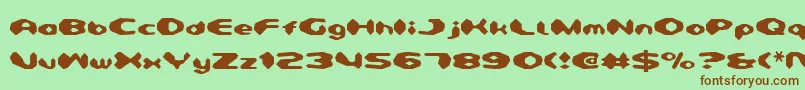 Detonv2 Font – Brown Fonts on Green Background