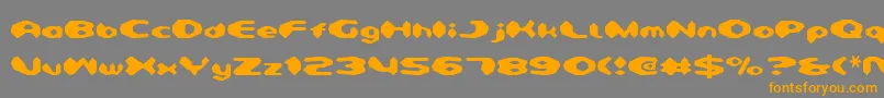 Detonv2 Font – Orange Fonts on Gray Background