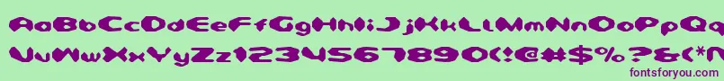 Detonv2 Font – Purple Fonts on Green Background