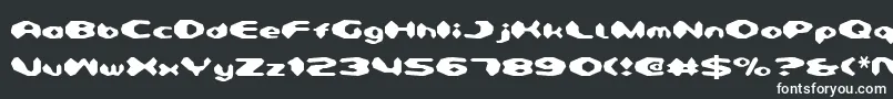 Detonv2-Schriftart – Weiße Schriften auf schwarzem Hintergrund