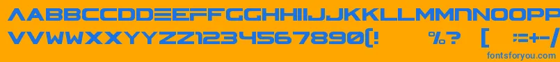 Шрифт AsteraV2 – синие шрифты на оранжевом фоне