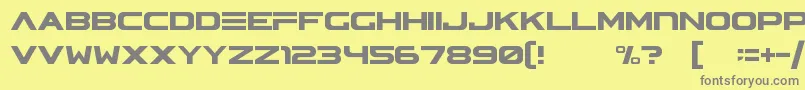 AsteraV2フォントについての詳細 フォントAsteraV2 – 黄色の背景に灰色の文字