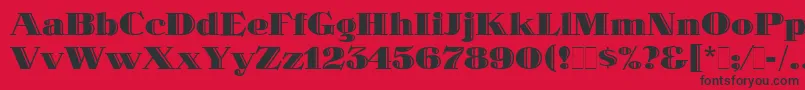 SpotlightLetPlain.1.0 Font – Black Fonts on Red Background