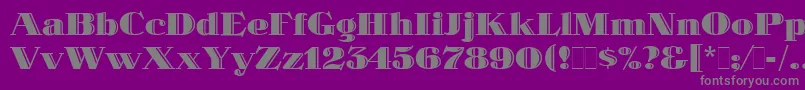 SpotlightLetPlain.1.0-fontti – harmaat kirjasimet violetilla taustalla