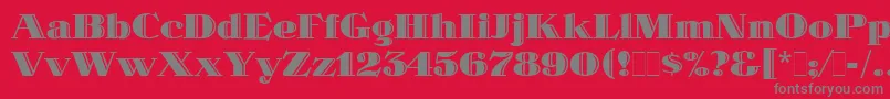 SpotlightLetPlain.1.0 Font – Gray Fonts on Red Background