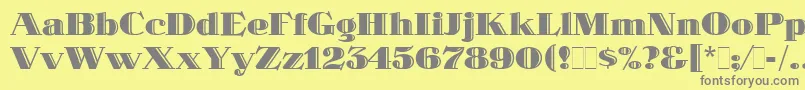 SpotlightLetPlain.1.0 Font – Gray Fonts on Yellow Background