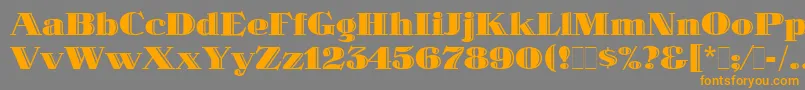 SpotlightLetPlain.1.0-fontti – oranssit fontit harmaalla taustalla