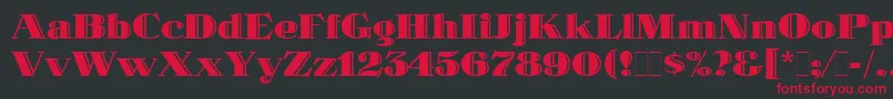 SpotlightLetPlain.1.0 Font – Red Fonts on Black Background