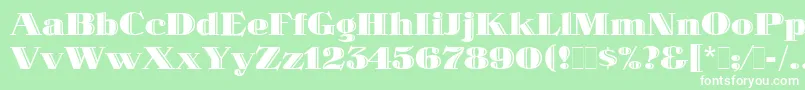 SpotlightLetPlain.1.0-Schriftart – Weiße Schriften auf grünem Hintergrund