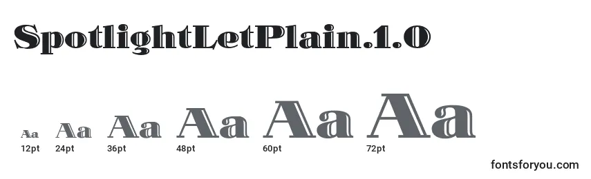 SpotlightLetPlain.1.0 Font Sizes