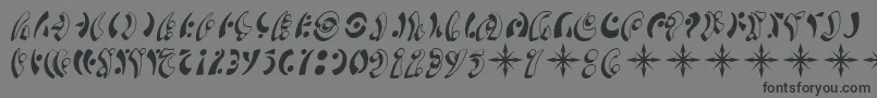 SfFedoraSymbols Font – Black Fonts on Gray Background
