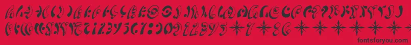 SfFedoraSymbols Font – Black Fonts on Red Background