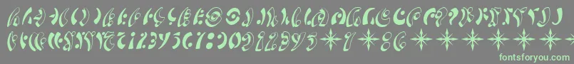 SfFedoraSymbols Font – Green Fonts on Gray Background