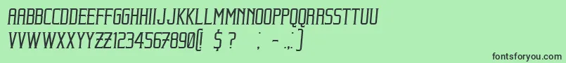 BeholderItalic Font – Black Fonts on Green Background