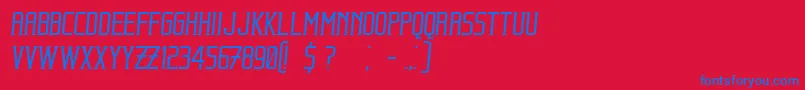 BeholderItalic Font – Blue Fonts on Red Background