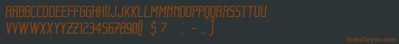 BeholderItalic Font – Brown Fonts on Black Background