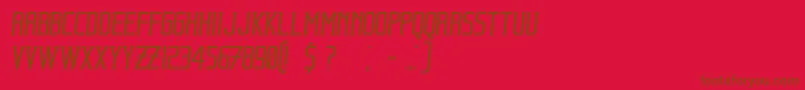 BeholderItalic Font – Brown Fonts on Red Background