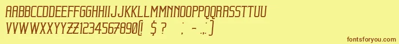 BeholderItalic Font – Brown Fonts on Yellow Background