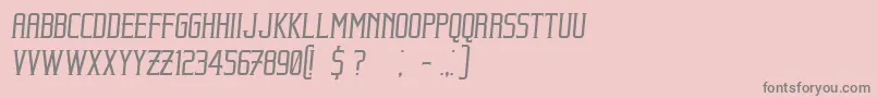 BeholderItalic Font – Gray Fonts on Pink Background