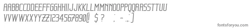 BeholderItalic-fontti – harmaat kirjasimet valkoisella taustalla