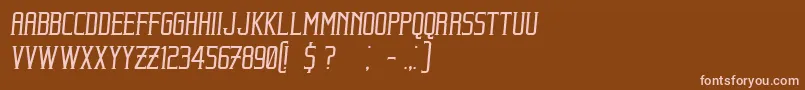 BeholderItalic Font – Pink Fonts on Brown Background