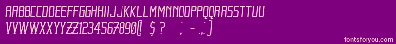 BeholderItalic Font – Pink Fonts on Purple Background