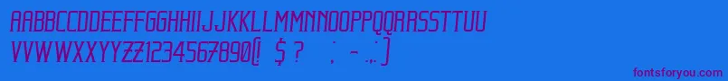 BeholderItalic Font – Purple Fonts on Blue Background