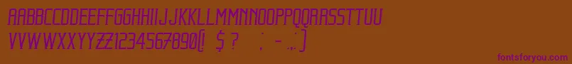 BeholderItalic Font – Purple Fonts on Brown Background