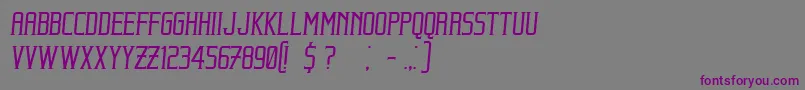 Шрифт BeholderItalic – фиолетовые шрифты на сером фоне