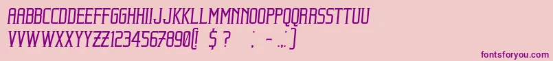 BeholderItalic Font – Purple Fonts on Pink Background