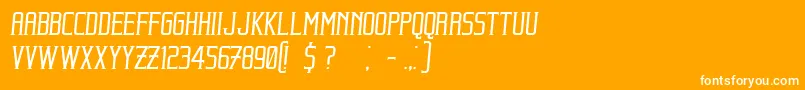 BeholderItalic Font – White Fonts on Orange Background