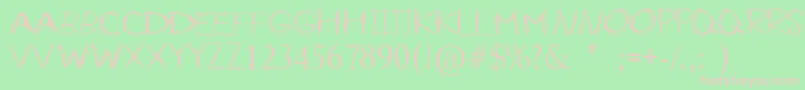 SlenderBySimonchoDesign Font – Pink Fonts on Green Background