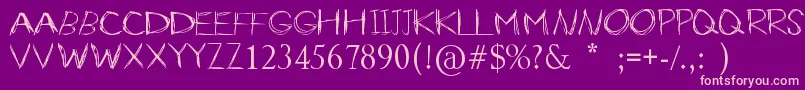 SlenderBySimonchoDesign Font – Pink Fonts on Purple Background