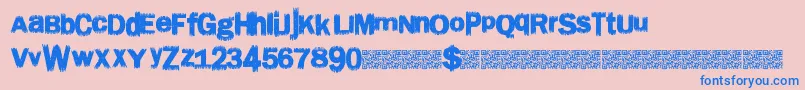 Chronicdeal Font – Blue Fonts on Pink Background