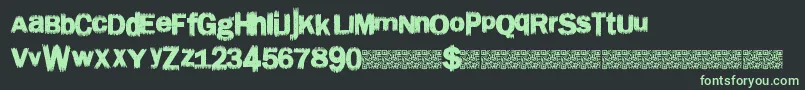 Chronicdeal Font – Green Fonts on Black Background