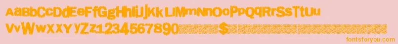 Chronicdeal Font – Orange Fonts on Pink Background