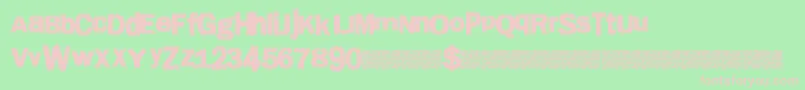 Chronicdeal Font – Pink Fonts on Green Background