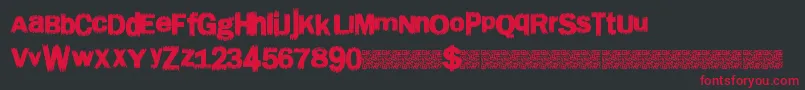 Chronicdeal Font – Red Fonts on Black Background