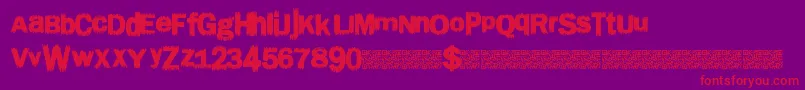 Chronicdeal Font – Red Fonts on Purple Background