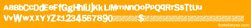 Chronicdeal Font – White Fonts on Orange Background