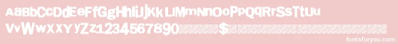 Chronicdeal Font – White Fonts on Pink Background