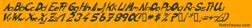CirclineItalic Font – Black Fonts on Orange Background