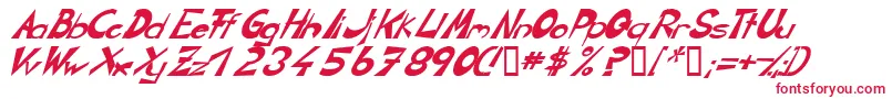 Czcionka CirclineItalic – czerwone czcionki
